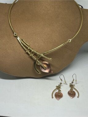 Vintage Signed Chris Anderson Necklace with Matching Earrings